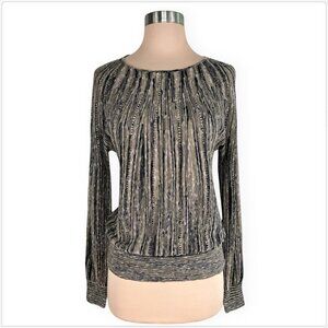 Marc by Marc Jacobs Slate Brown Multi Zipper Back Blouson Lightweight Sweater S